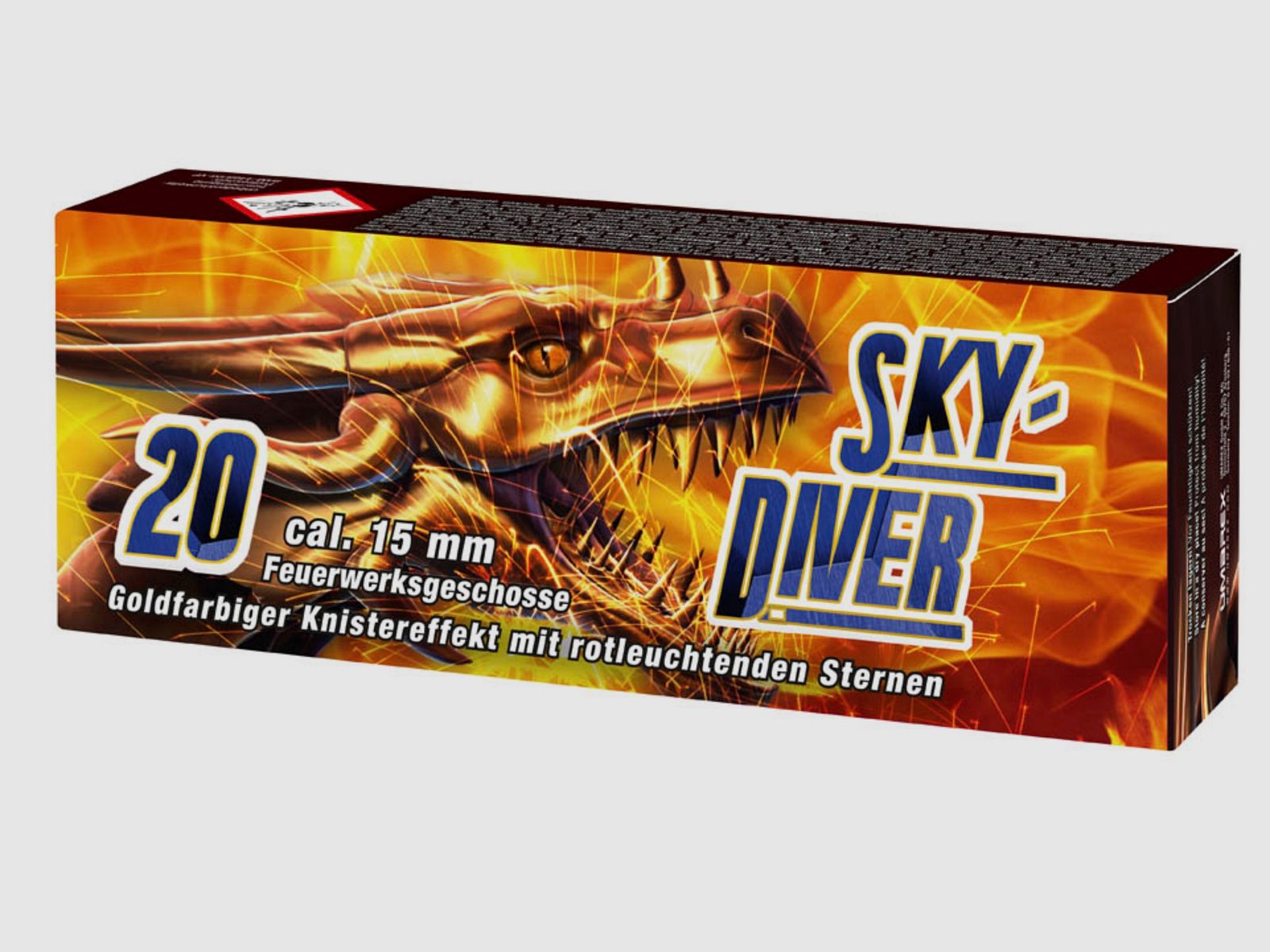 Umarex 4.1500 Sky Diver gold-colored crackling effect with red glowing stars pyro
