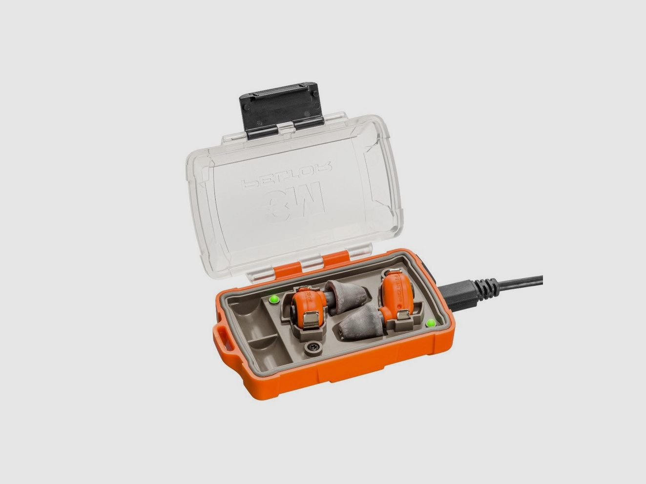 Kit di protezione uditiva ricaricabile arancione EEP 100 caccia, immagine 1 di 5
