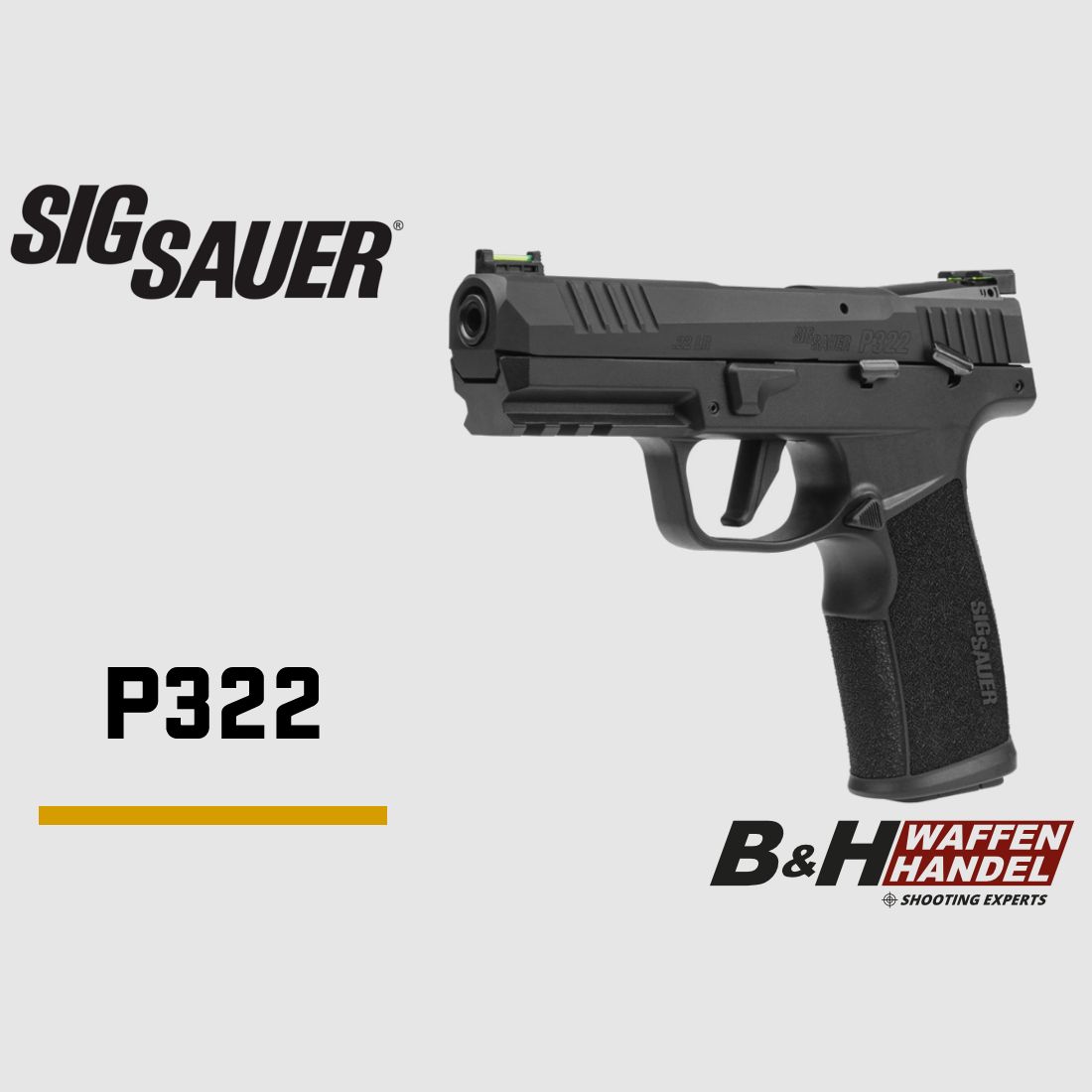 Neuwaffe, auf Lager: SIG Sauer P322 halbautomatische KK Pistole .22lr (.22l.f.b.) Kleinkaliber Fallenjagd etc. 