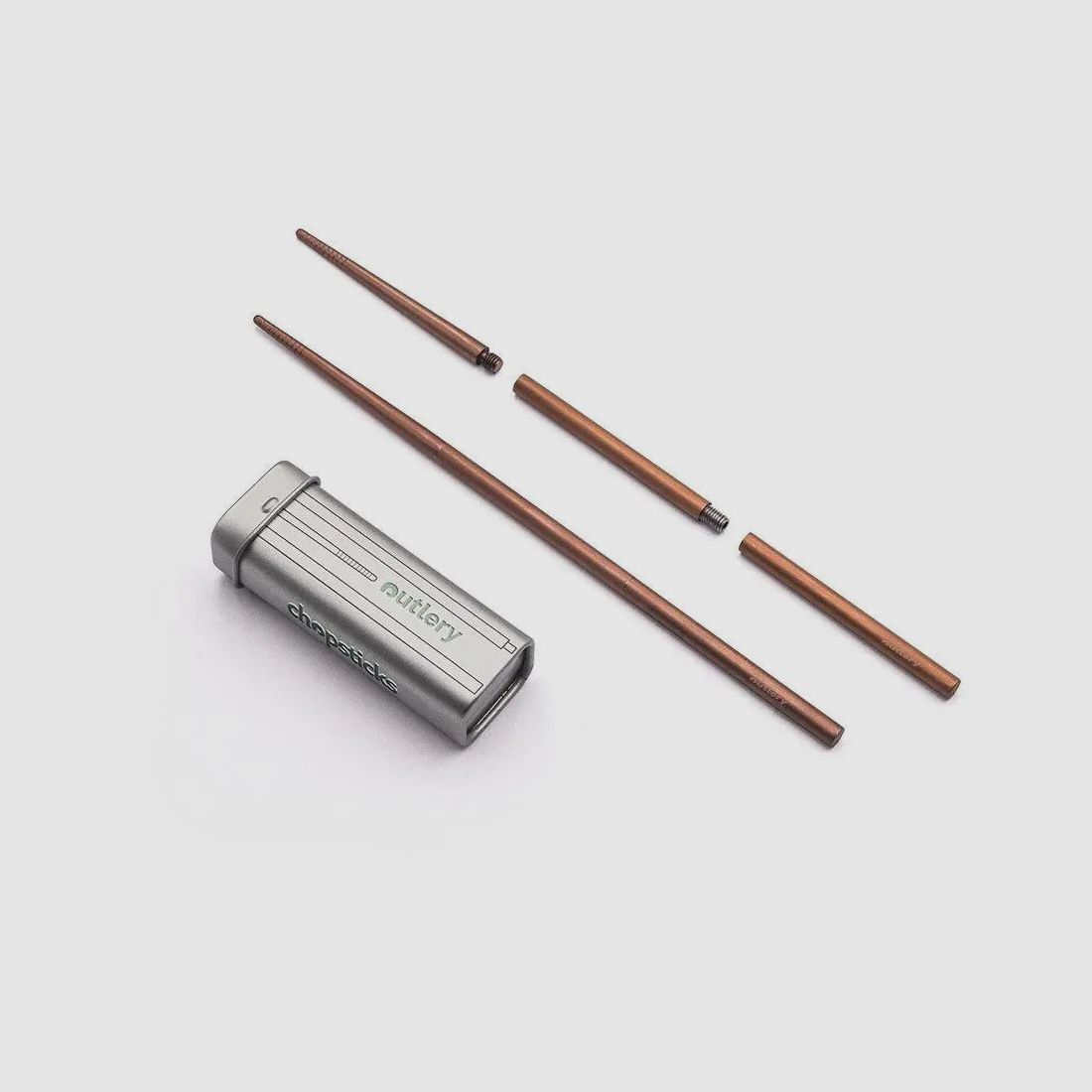 Palillos de viaje Outlery, acero inoxidable, tamaño de bolsillo
