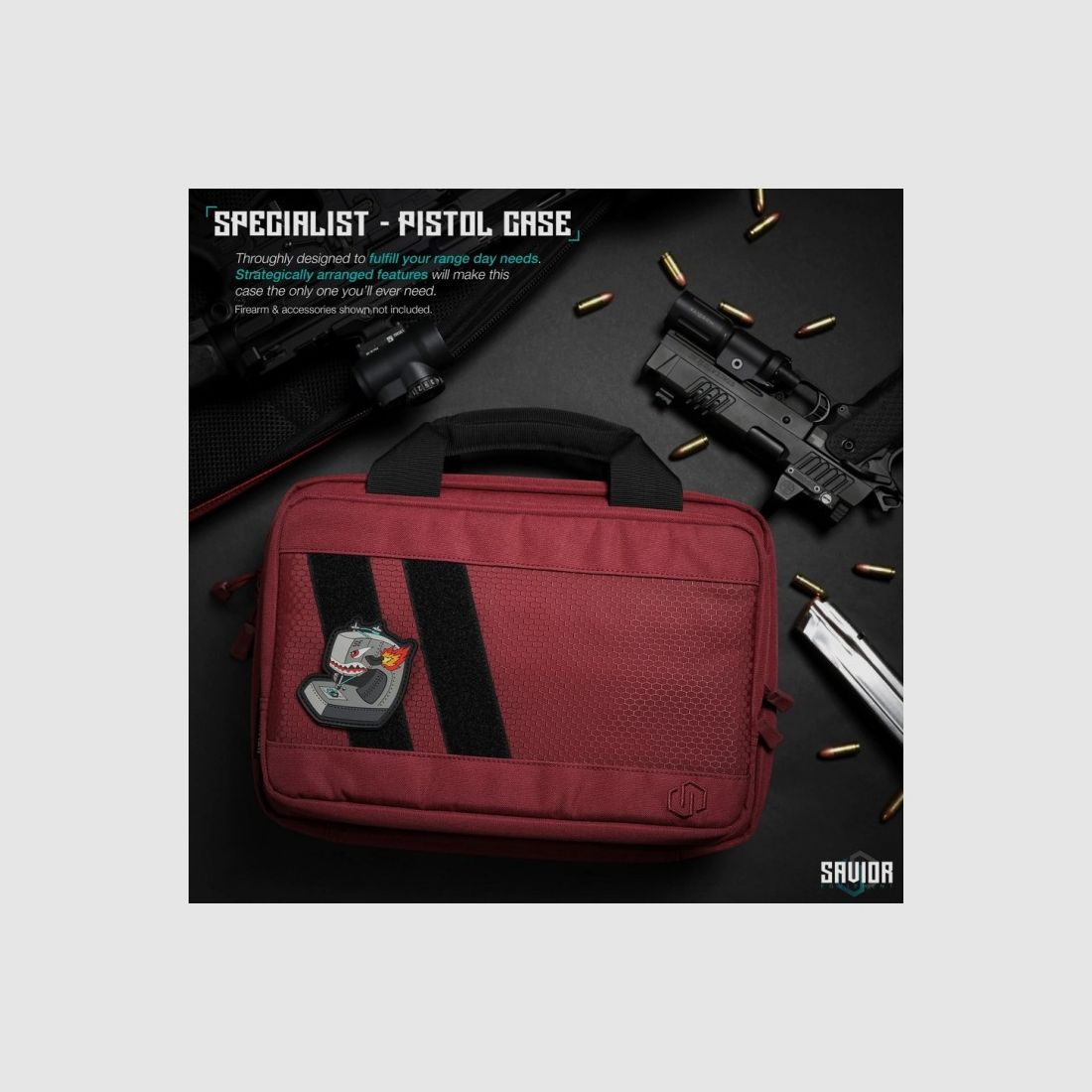 Doppelpistolenfutteral SAVIOR Rot Basque, Bild 5 von 5