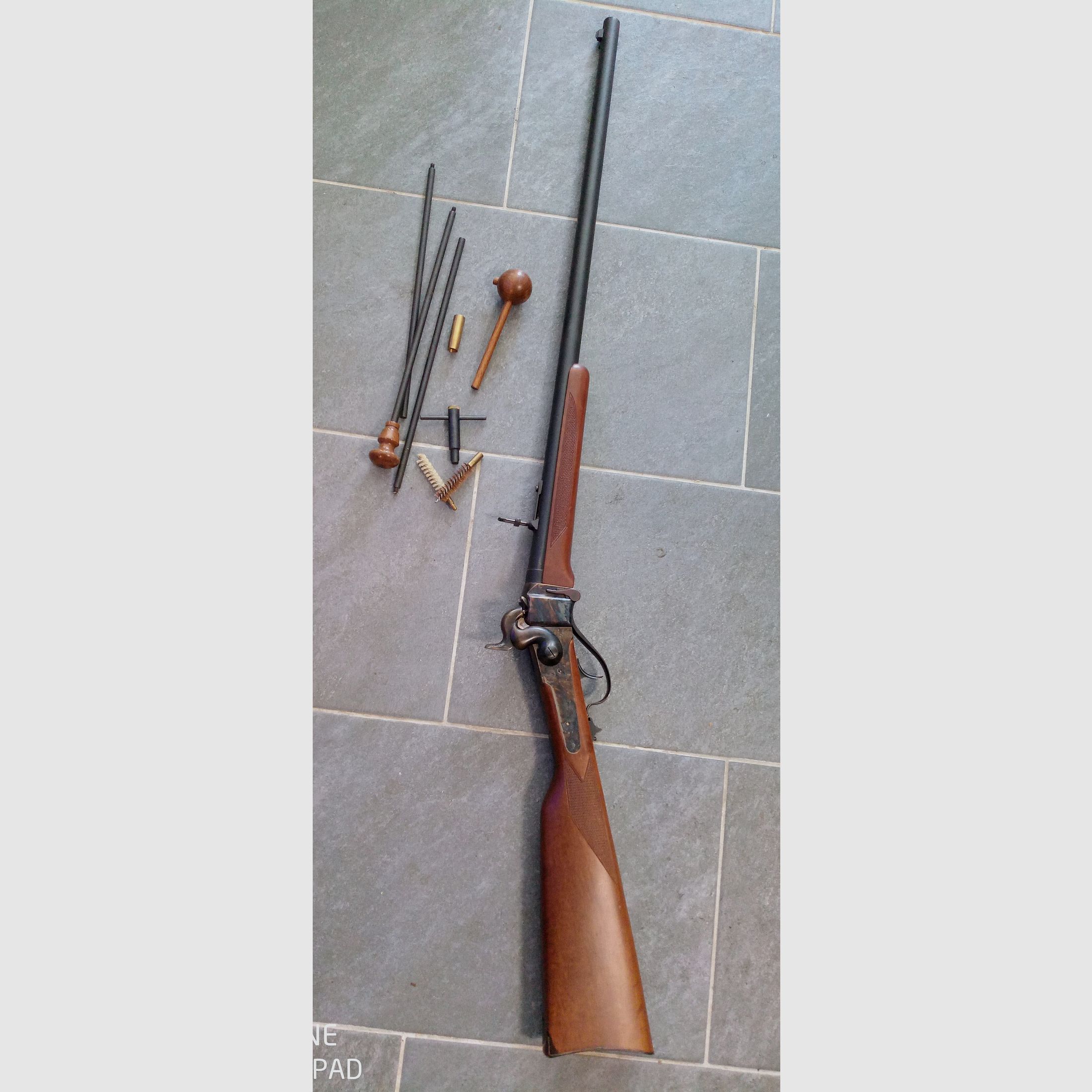 David Pedersoli Perkussions Messinghülsen Papierpatrone Hinterlader Gewehr Sharps cal 45 / 70 Nachfolger vom Vorderlader Schwarzpulver