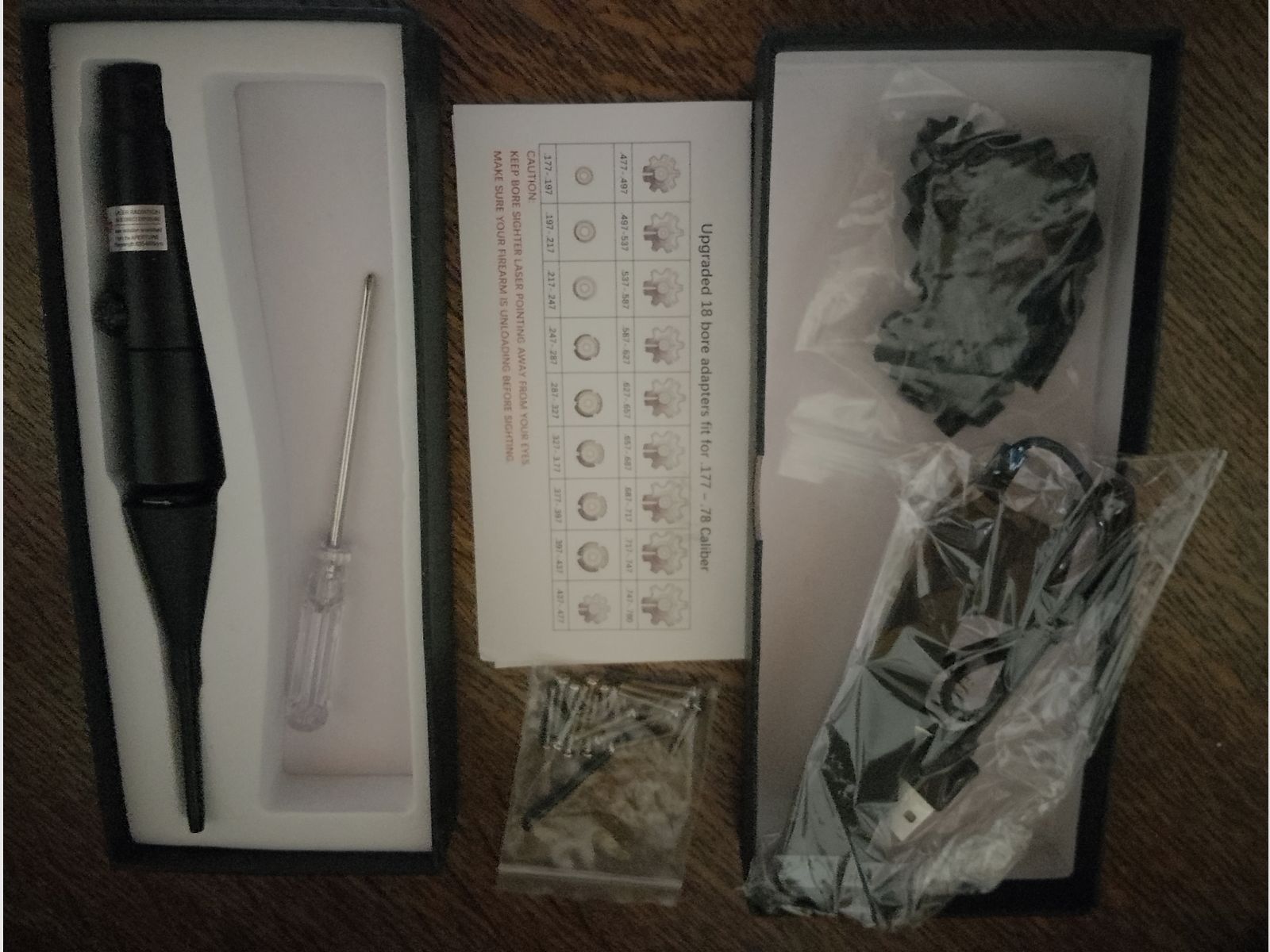 Laser Bore sighter Cal .177 - .78 Set neu Einschießhilfe Mündungslaser Kit 