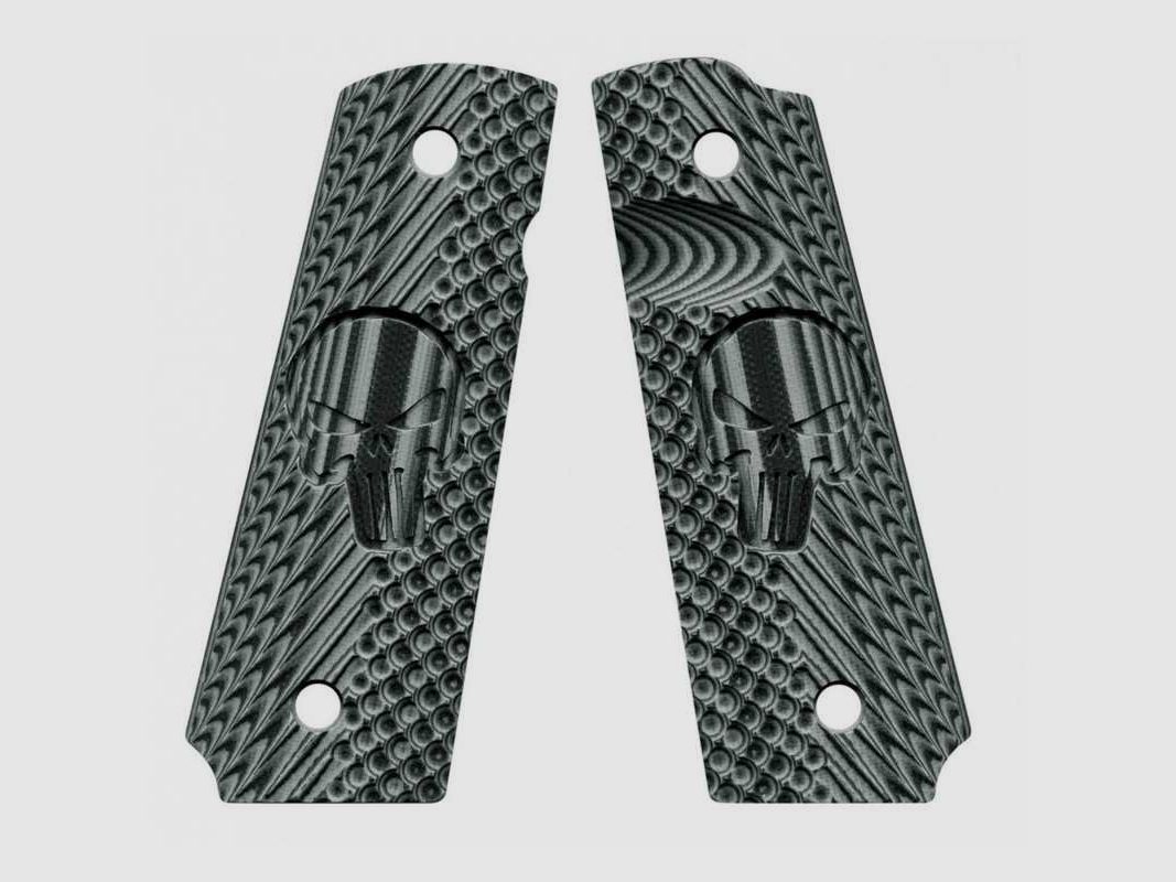 Grips for 1911 VZ GRIPS CK OPERATOR II - Edition THE PUNISHER - DIRTY OLIVE, image 3 of 5