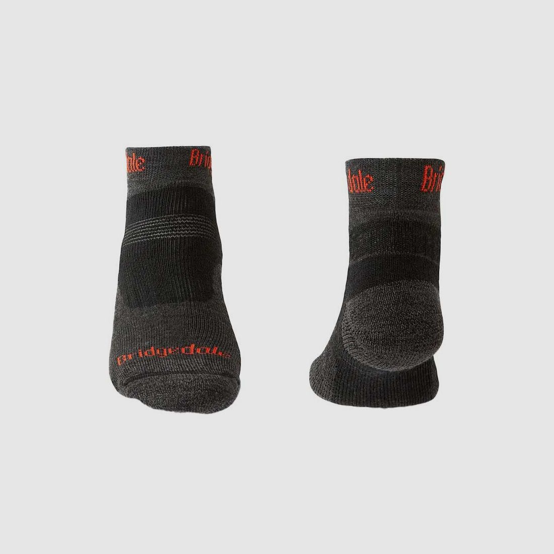 Herren-Socken aus Merinowolle Bridgedale HIKE Midweight Performance Ankle - graphite/orange, Bild 2 von 3