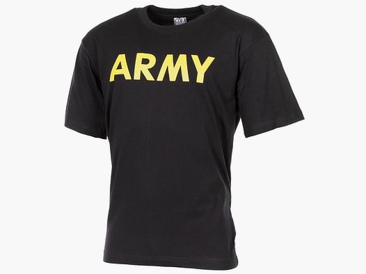 T-shirt, stampato, "Army", Nero
