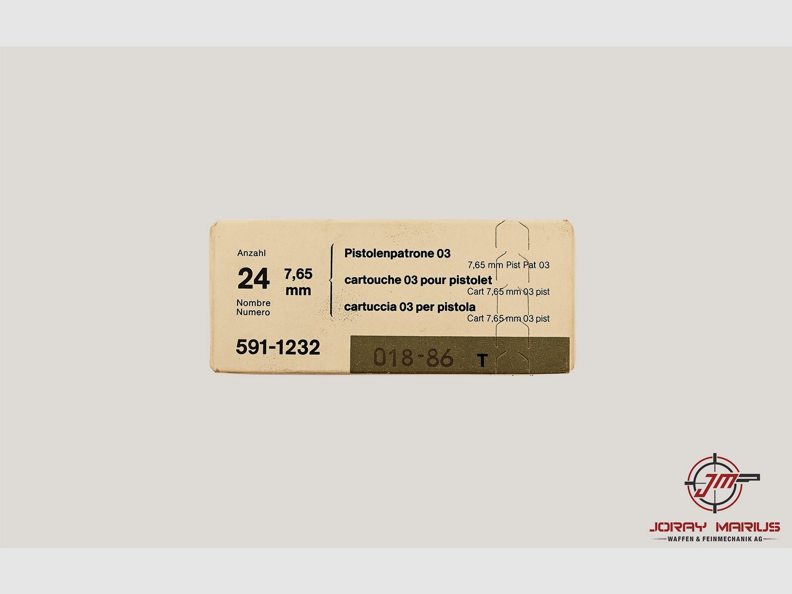 7,65 Para Pistolenpatrone 03 – 1986 – 24 Stk.