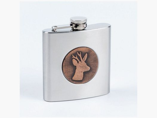 Flachmann mit Rehbock Motiv 170ml