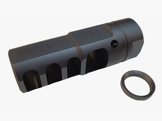 Fábrica de armas Glarner + Casa de comercio AG Suiza SPC RECLESS compensador para 9mm Luger M15X1 derecho cañones, carabina de pistola suiza, Suiza