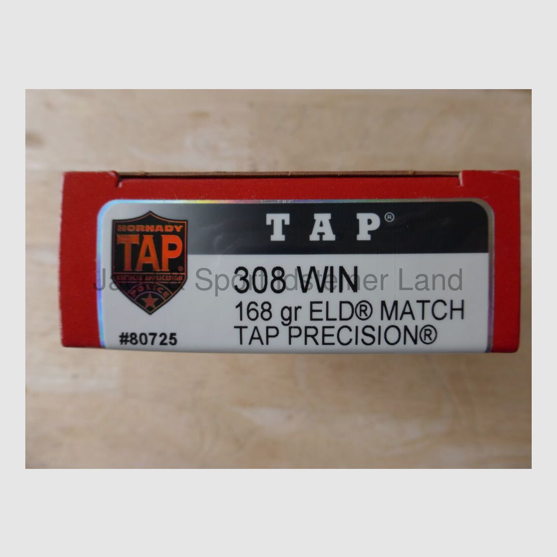 Munition de précision Hornady TAP, ELD-Match, 168grs