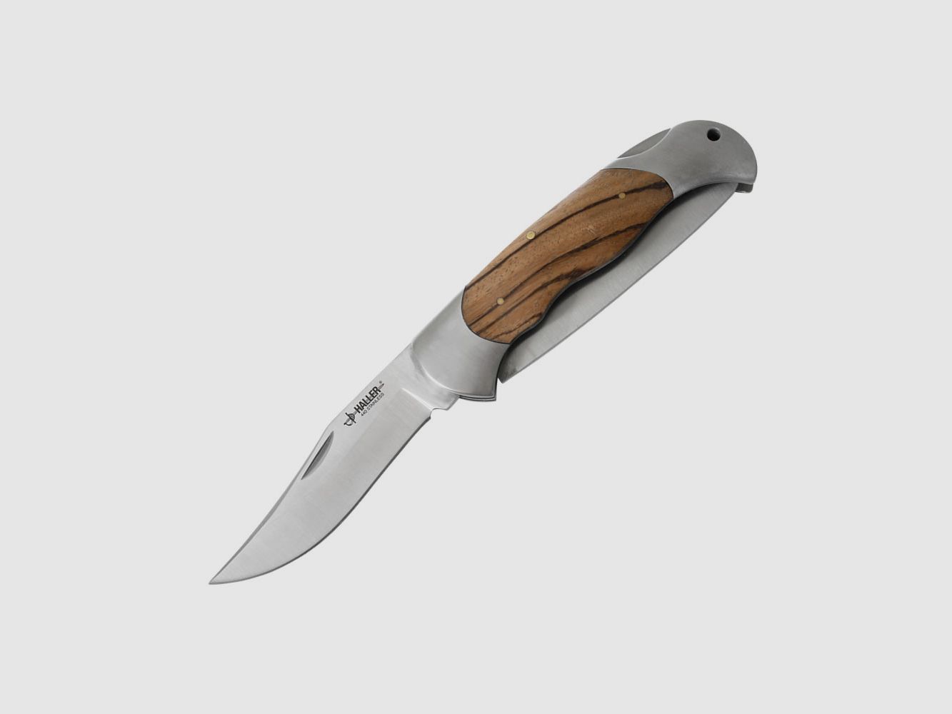 Taschenmesser 2 tlg. Klinge + Säge Zebraholz-Griffschalen