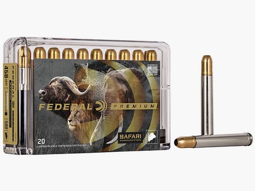 Federal Premium Safari Trophy Bonded Sledgehammer Solid .458 Lott 500GR bonded FN 20 Patronen
