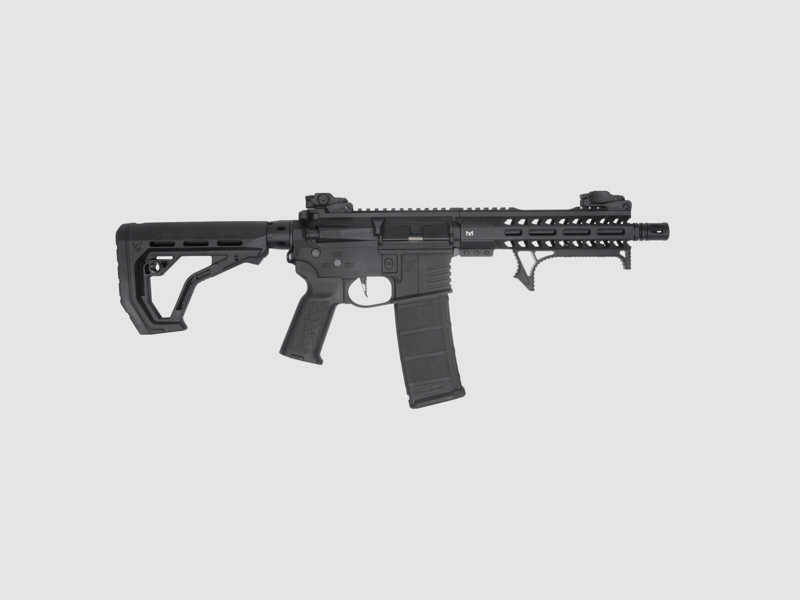 AR15 M-Lok Short ALPHA EAGLE ETU Schwarz S-AEG Softair Gewehr Frei ab 18 Jahren | Delta Armory