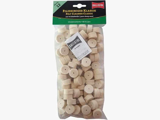 BALLISTOL Felt cleaner classic (Cal. 12, 90 pieces)