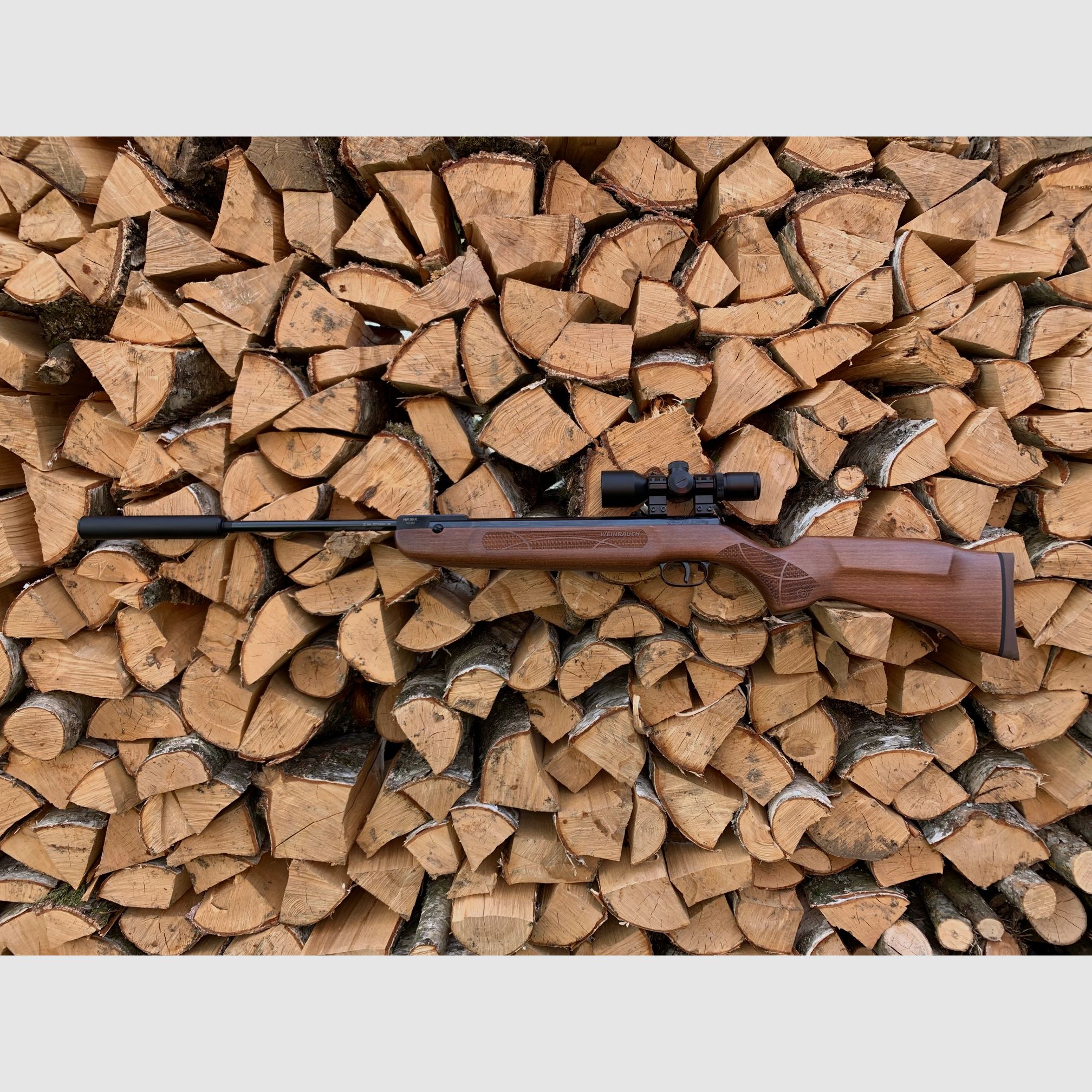 Weihrauch HW 50 M/II mit Schalldämpfer Kal. 4,5mm und Zielfernrohr 3-9x40 compact