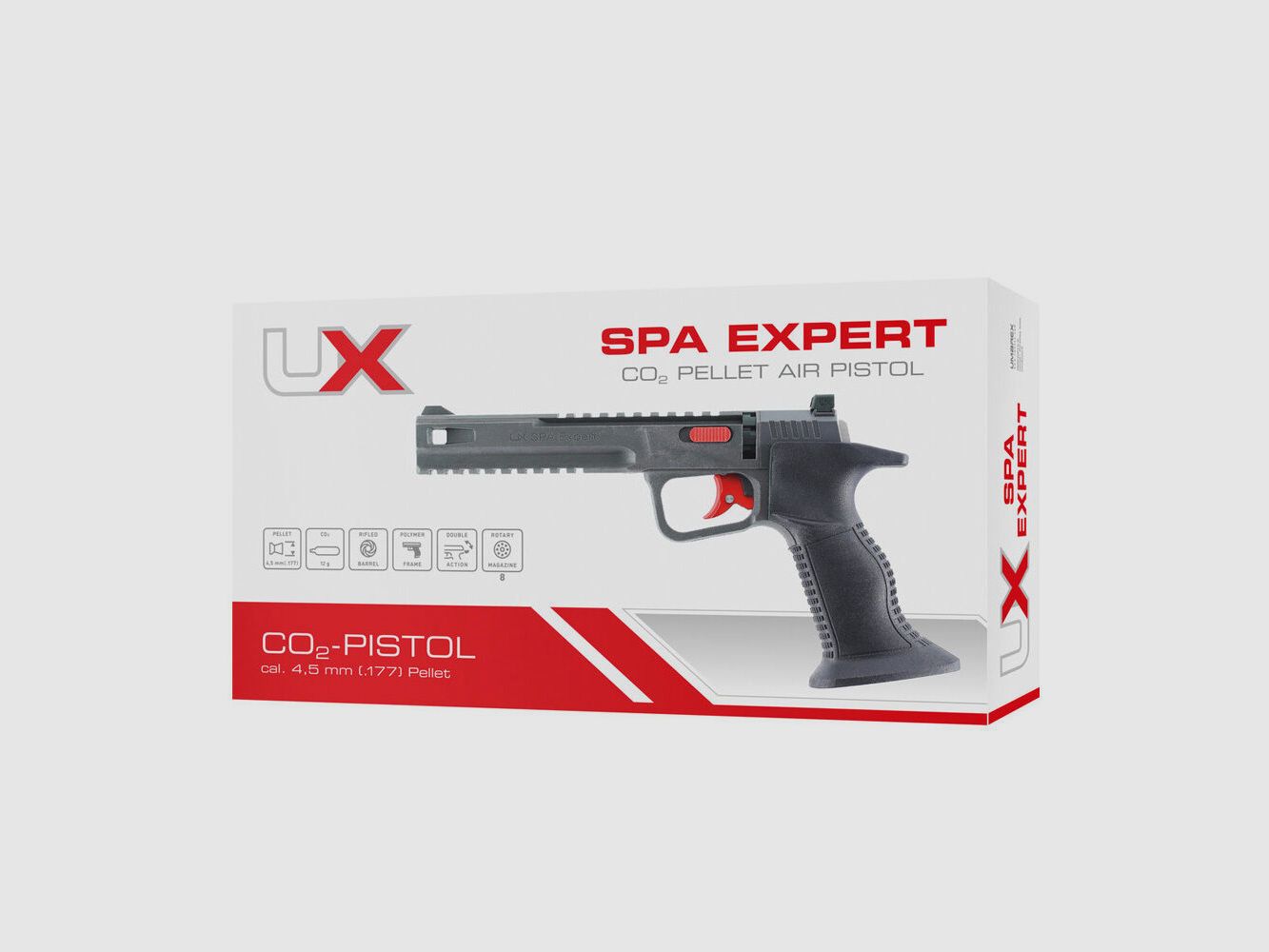 UX SPA Expert GRY Co2 Pistole 4,5mm Diabolos schwarz