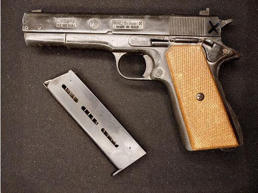 ME 8 Pistola de fogueo General Schreckschusspistole Cal. 8 mm Knall (PTB 437) Lanzador + 2 cargadores