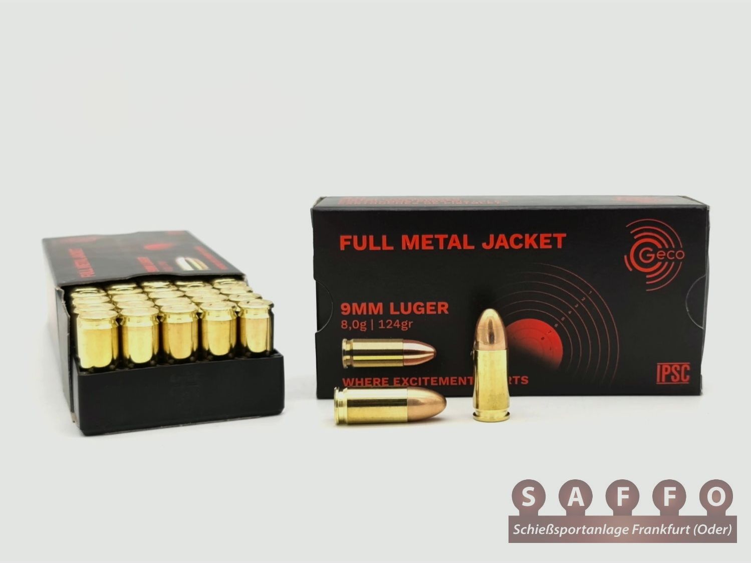 9mm Luger Geco EU 8,0g/124 grs. FMJ 1000 pezzi