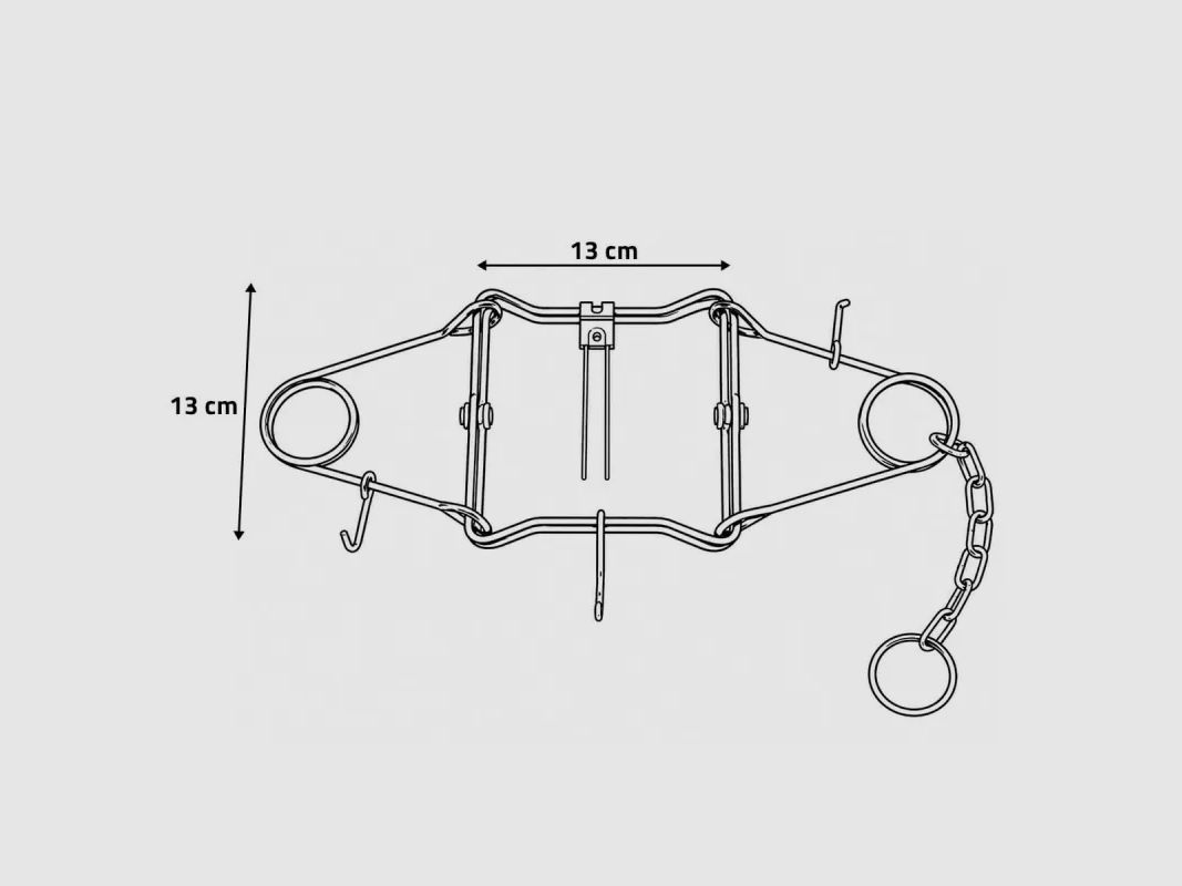 Doppel-Federfalle aus verzinktem Stahl 13 × 13 cm PHE, Bild 4 von 6