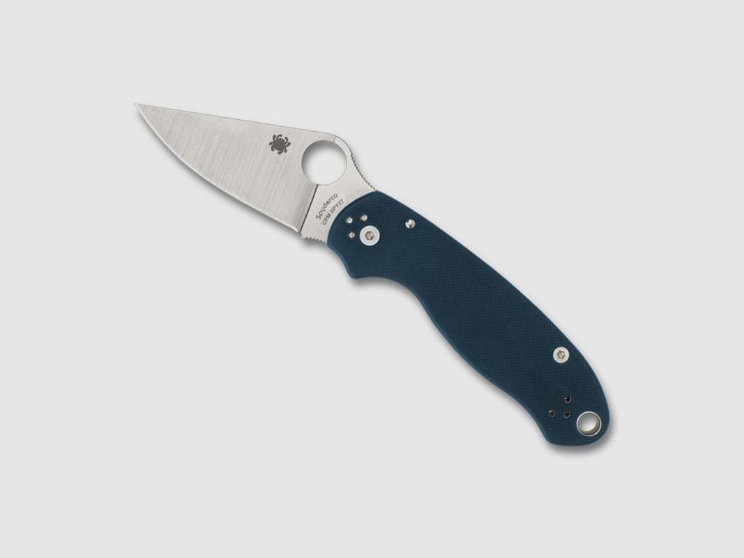 Spyderco Para 3 Messer, blaues G10