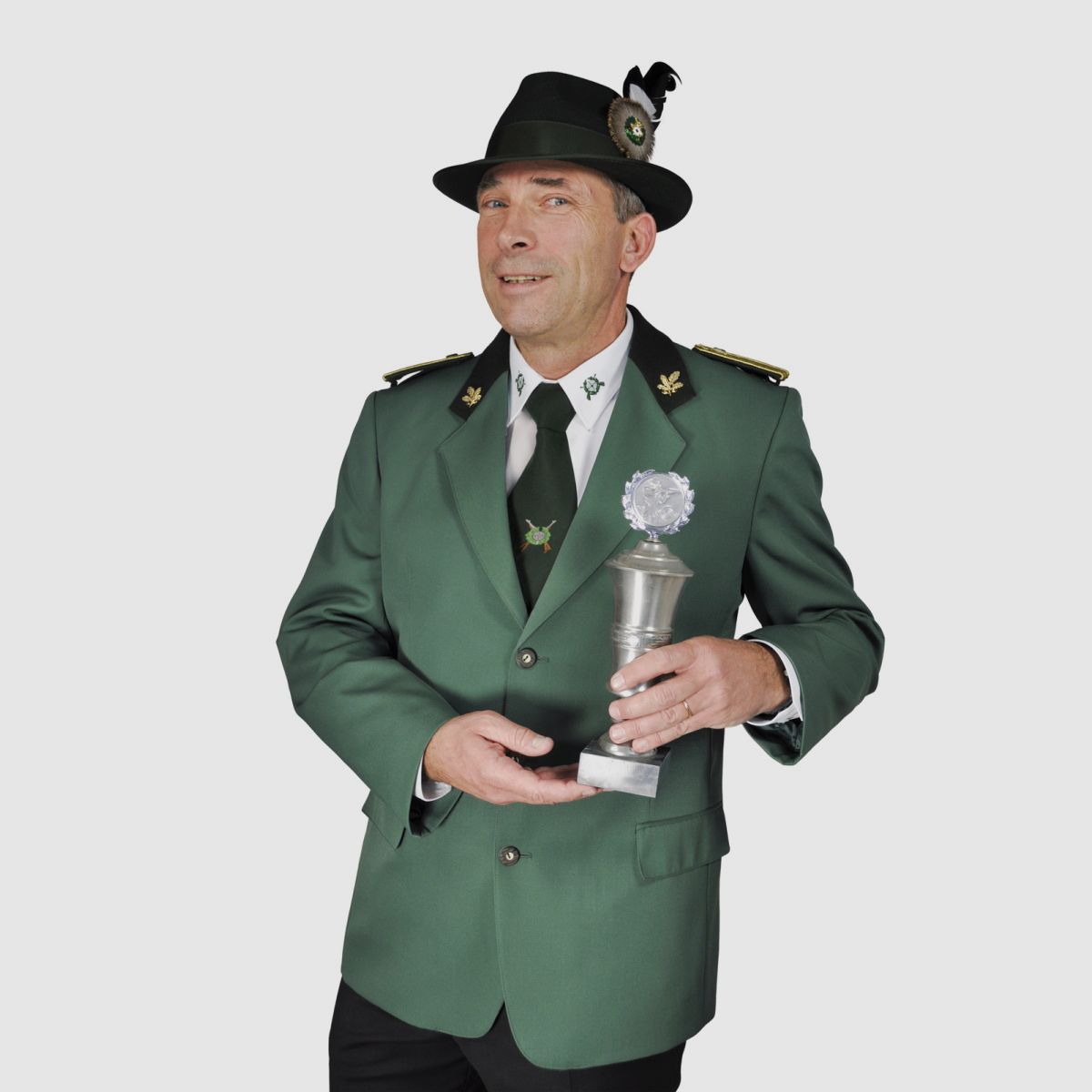 SCHÜTZENHEMD Langarm mit Stick & Extra langem Arm