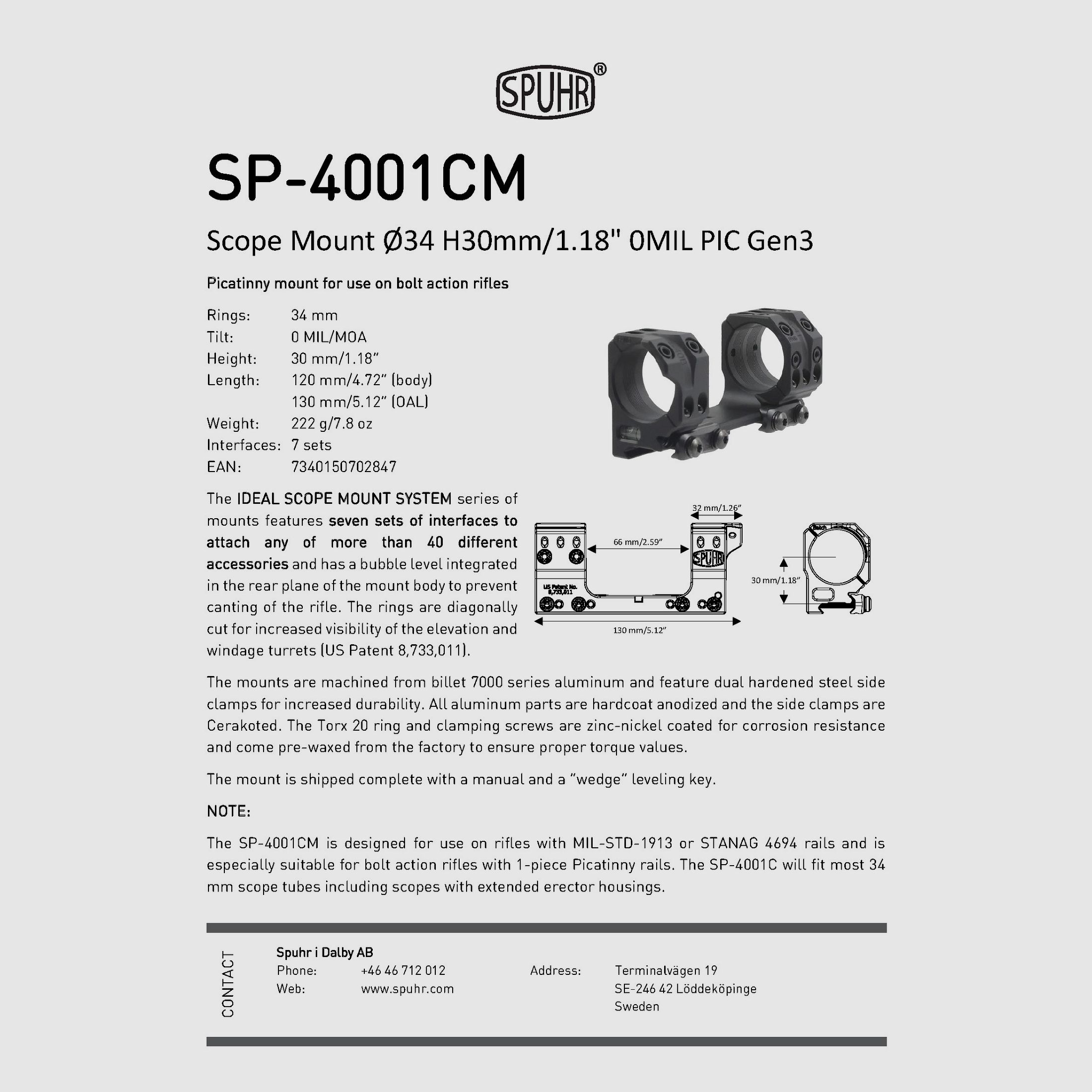 SPUHR SP-4001CM Ø34 H30mm 0MIL PIC, Bild 3 von 3