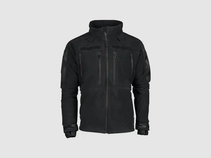 Mil-Tec Chaqueta de Protección Fría Fleece Plus - Negra / S Hombre