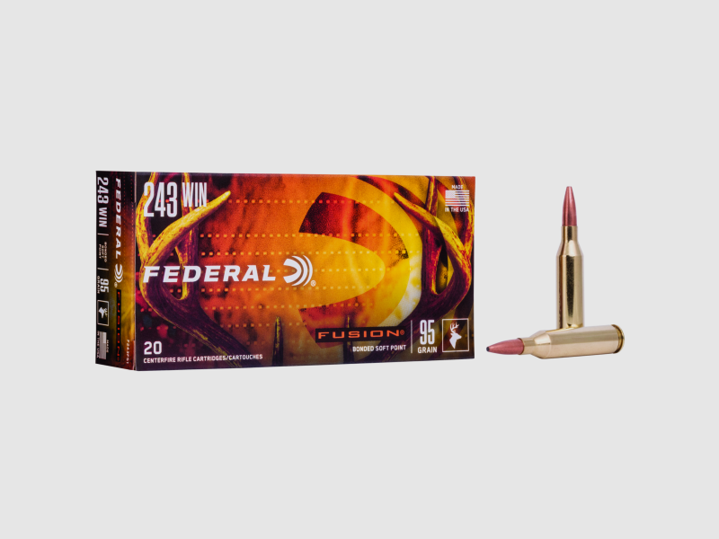 Federal .243 Win. 6,2g Fusion Soft Point – 20er
