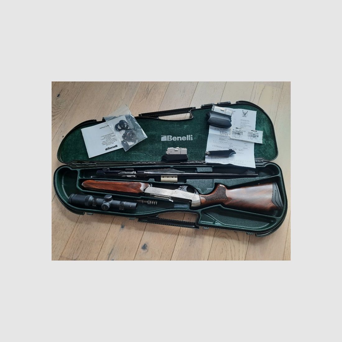 SLB Benelli Argo de Luxe 30.06 im Koffer inkl. EAW; kein: Sauer 303, 1-6x24 Noblex, Zeiss, Meopta