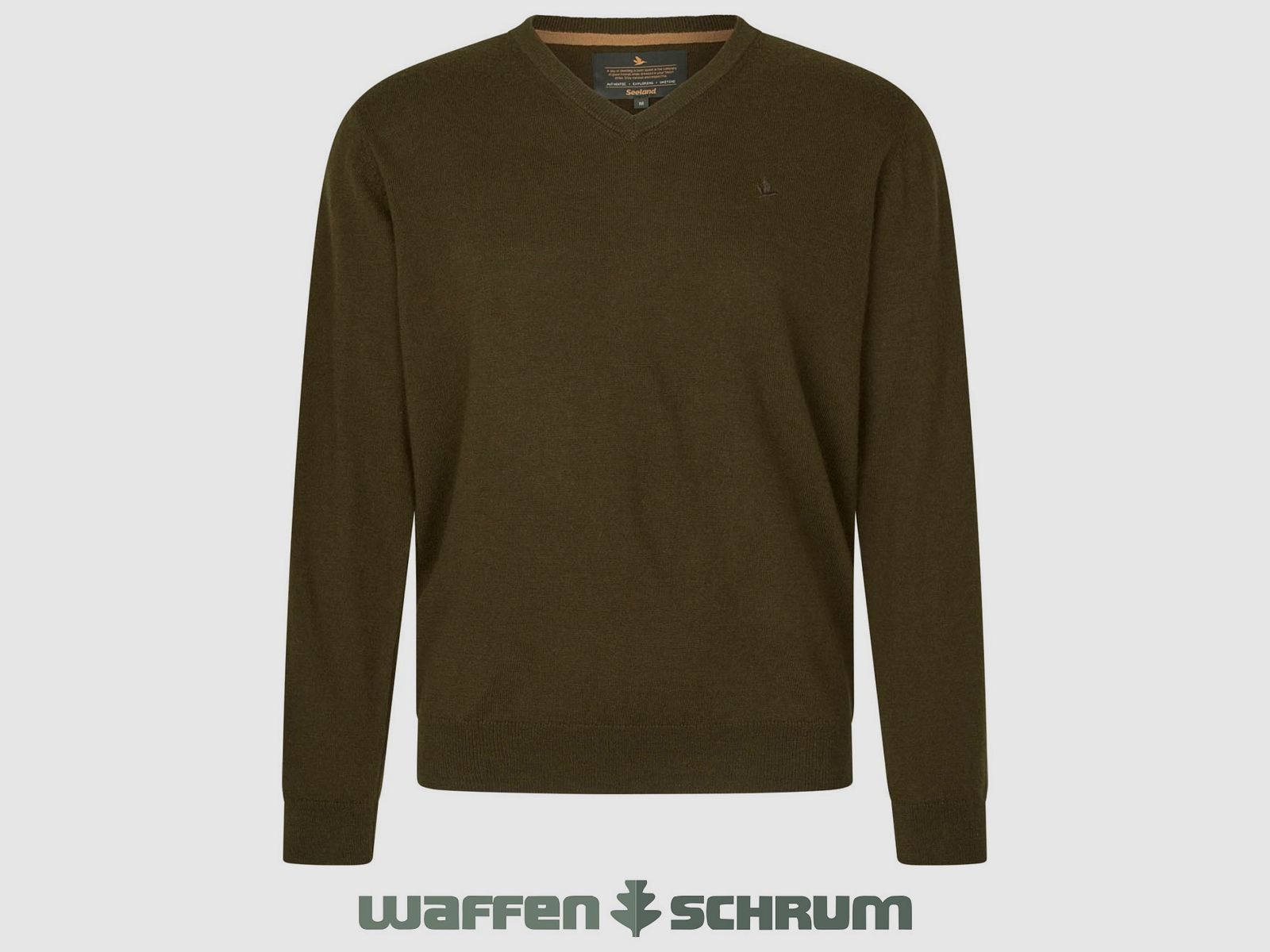 Seeland Pullover Pine mit V-Ausschnitt Light Pine