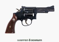 Smith & Wesson Mod. 15-2 .38Special, verstelbare richtkijker, houten handgrepen, geblauwde afwerking, looplengte: 4 inch