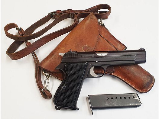 Pistola SIG P210-2 in calibro 9mm Luger (9x19) inclusa custodia e caricatore di riserva, PRODOTTO IN SVIZZERA