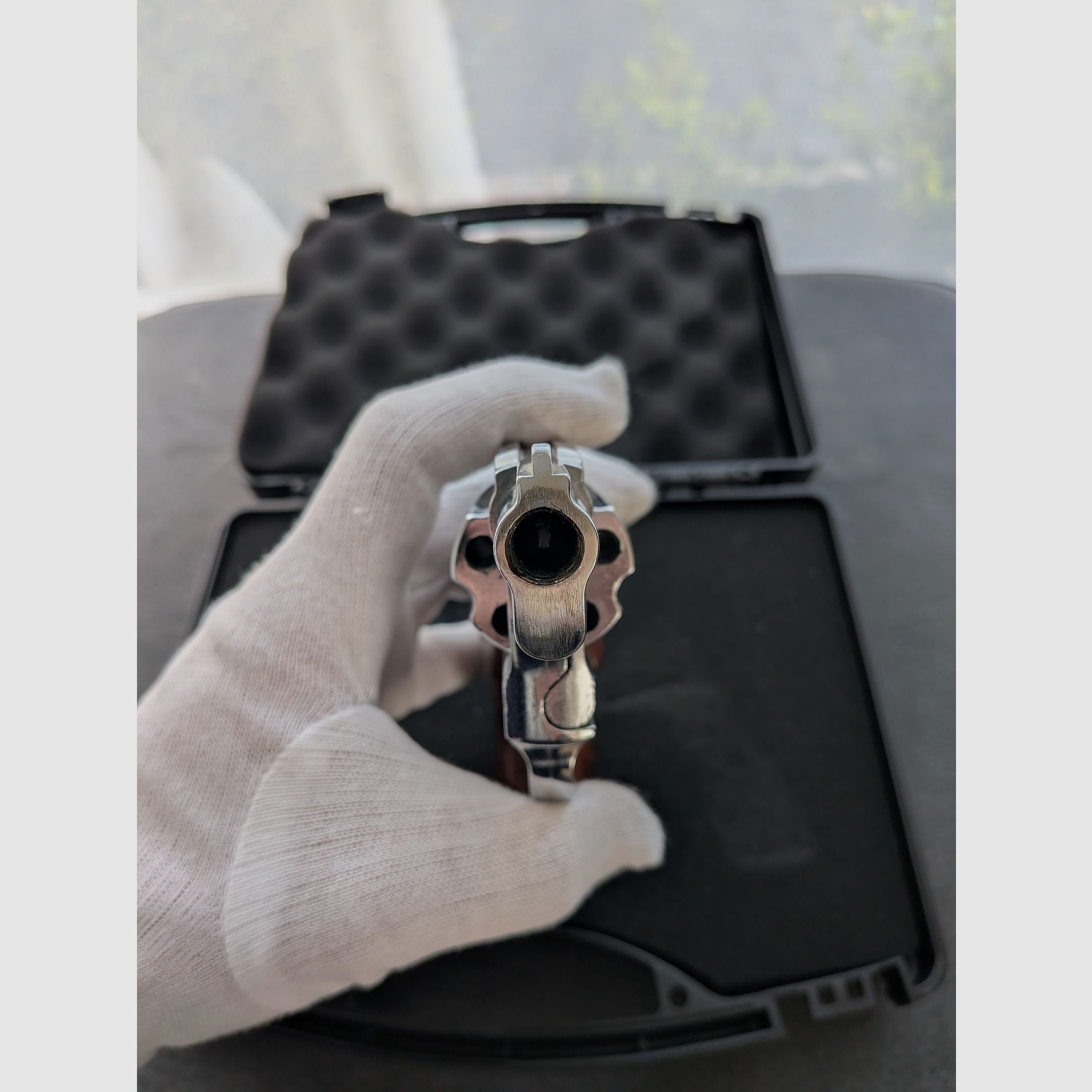 ME 38 Pocket Revolver – verchromt - PTB 631 - 9mm Knall - Holzgriff - SSW