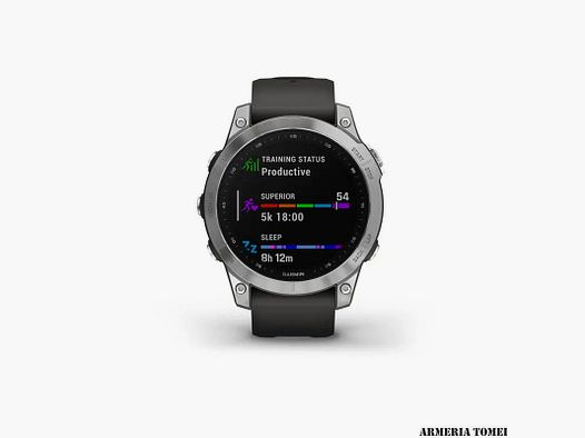 MONTRE – GARMIN – FENIX 7 – STANDARD EDITION Silver avec bracelet Graphite