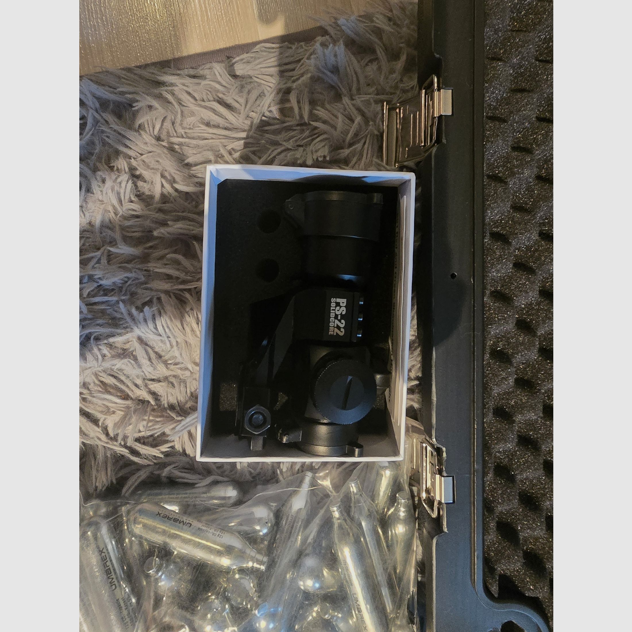 Conjunto completo: Umarex T4E HK416 D / RAM fusil de asalto (cal. .43) incluye 2 cargadores, Red Dot, CO2 y mucha munición