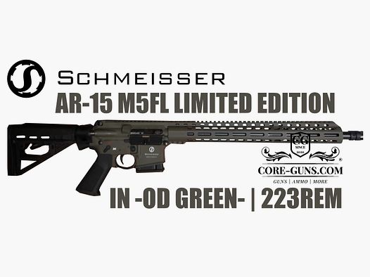 Schmeisser M5FL AR15 16,75" in OD GREEN AR15 Made in Germany