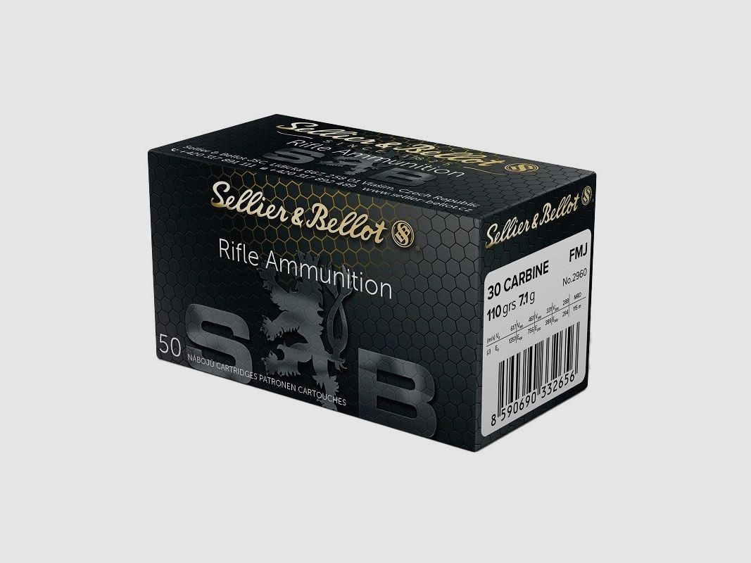 Sellier & Bellot 30 Carbine FMJ 110 grs Box mit 50 Stk.