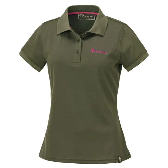 Faltenfreies Kaki Polo für Damen Ramsey Coolmax Pinewood