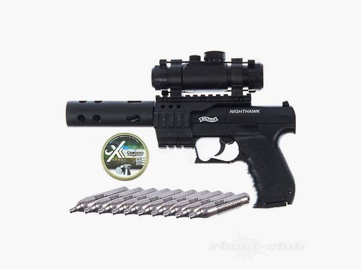 Walther Night Hawk black 4,5 mm Diabolos max. 3,5J Diabolos Set