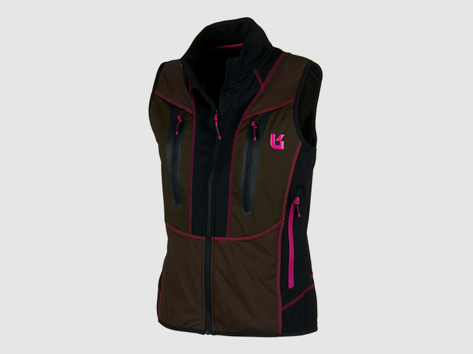 Gilet – Femme – Univers – Outdoor Adamello U-TEX Vert/Fuchsia, image 3 sur 4