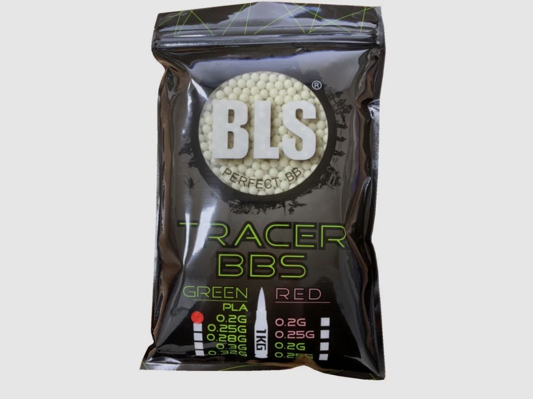 BLS Airsoft Bio Tracer BB`s 0.20g "Glow in the Dark" (5000 Stück) - Leuchtspur Grün