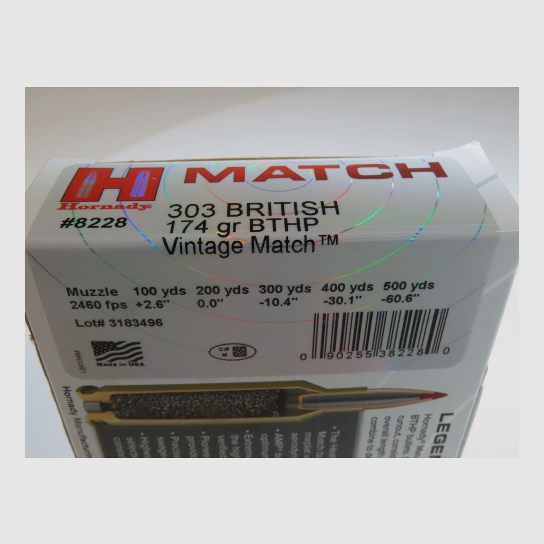 Hornady Match .303Brit. / 174gr BTHB Vintage Match