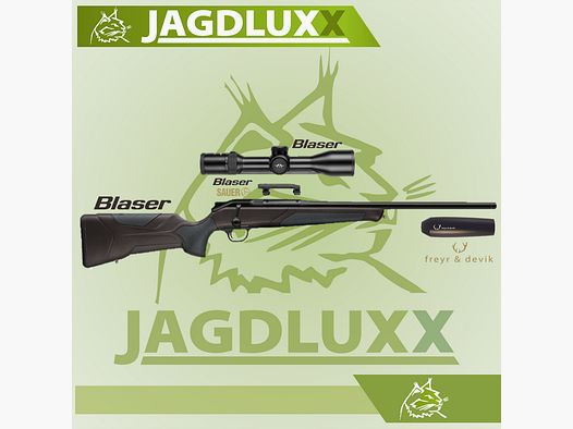 Blaser R8 Professional 2.0 zwart-bruin met Blaser B2 en freyr & devik demper