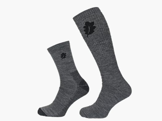 Woodline Socke + Innensocke aus Merinowolle Grau 40-45