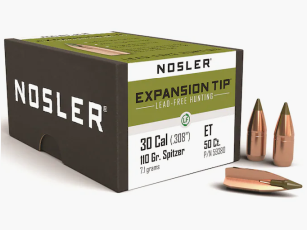 Bala Nosler .30/.308 E-Tip 110GR Tipped Boat Tail 50 piezas
