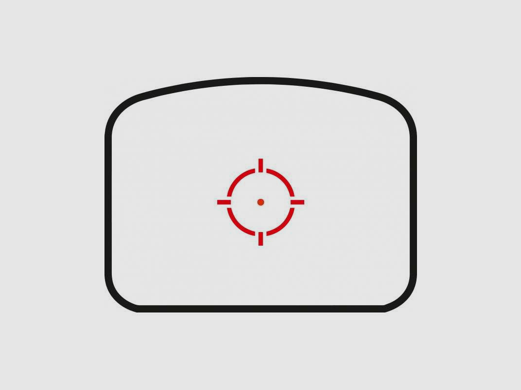 Hawke Endurance Reflexvisier 1x21 3 MOA Punkt Circle Dot rot, Weaver RMSc Schnittstelle