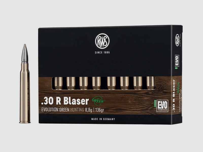 RWS .30 R Blaser Evo Green 136gr. - 20 pz