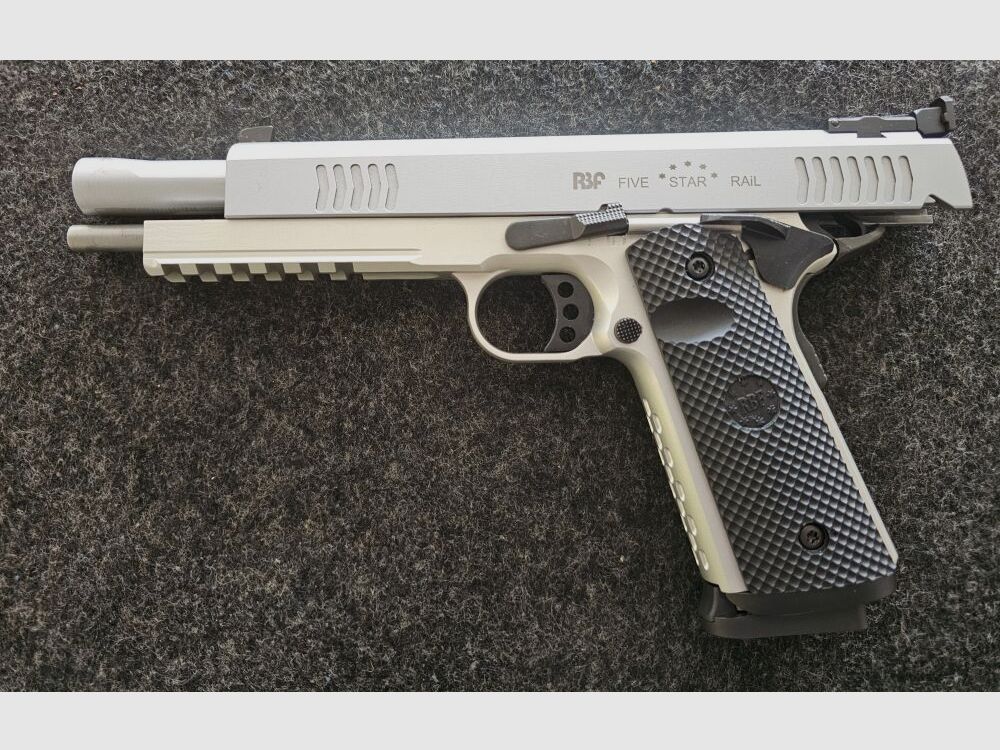 RBF 1911er-Manufaktur Ltd. FIVE STAR RAIL >Aircraft Alloy<, 6"-Longslide
