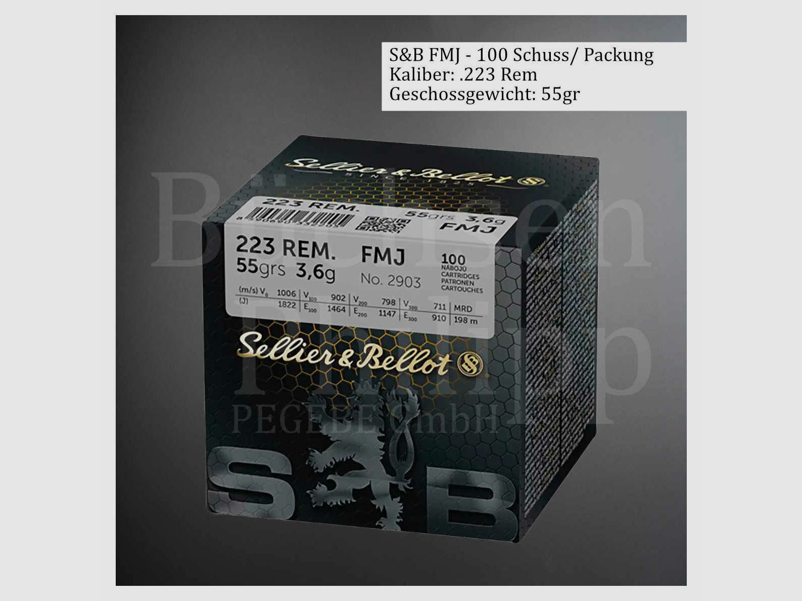 Sellier & Bellot .223 Rem 55gr FMJ