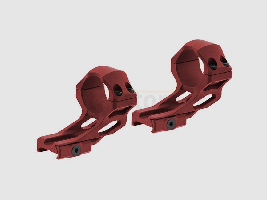 Leapers Accu-Sync 30mm High Profile 37mm Offset Rings - Red